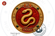 Chinese zodiac Clipart set V2, a Decorative Illustration by ThatsDesignArt (Thumbnail 10 of 10)