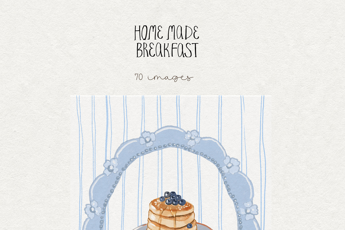 Breakfast Food PNG Images, a Decorative Illustration by whiteheartdesign (Photo 12 of 17)