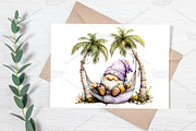 Whimsical Summer Gnome Clipart PNG, an Illustration by Canvas Craft (Thumbnail 6 of 7)