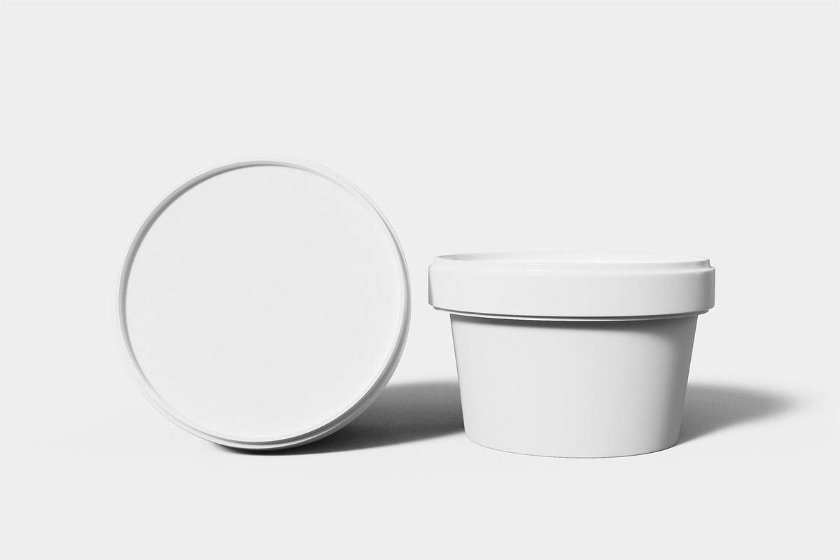 3d Two Ice Cream Paper Cups Mockup, a Cups & Container Mockup by The Rose Project (Photo 3 of 3)