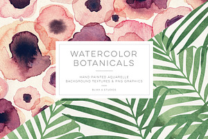 Watercolor Botanical Backgrounds