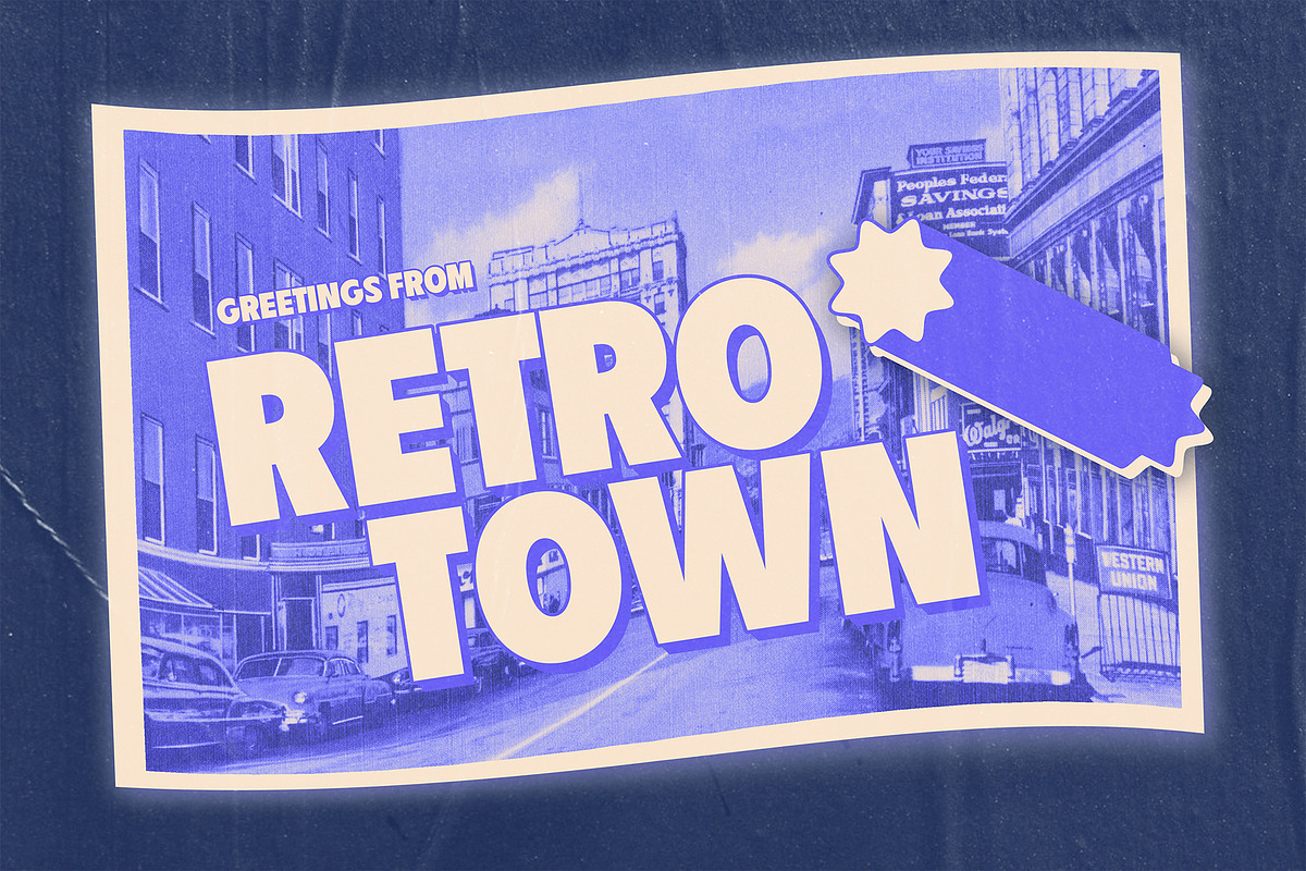 Retroish Display Typeface, a Sans Serif Font by graphicook (Photo 7 of 10)