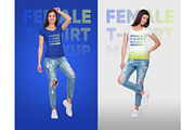 Female V-Neck T-Shirt Mockup Vol 2, a Shirt Mockup by Hi, Mock-Up! (Thumbnail 5 of 10)