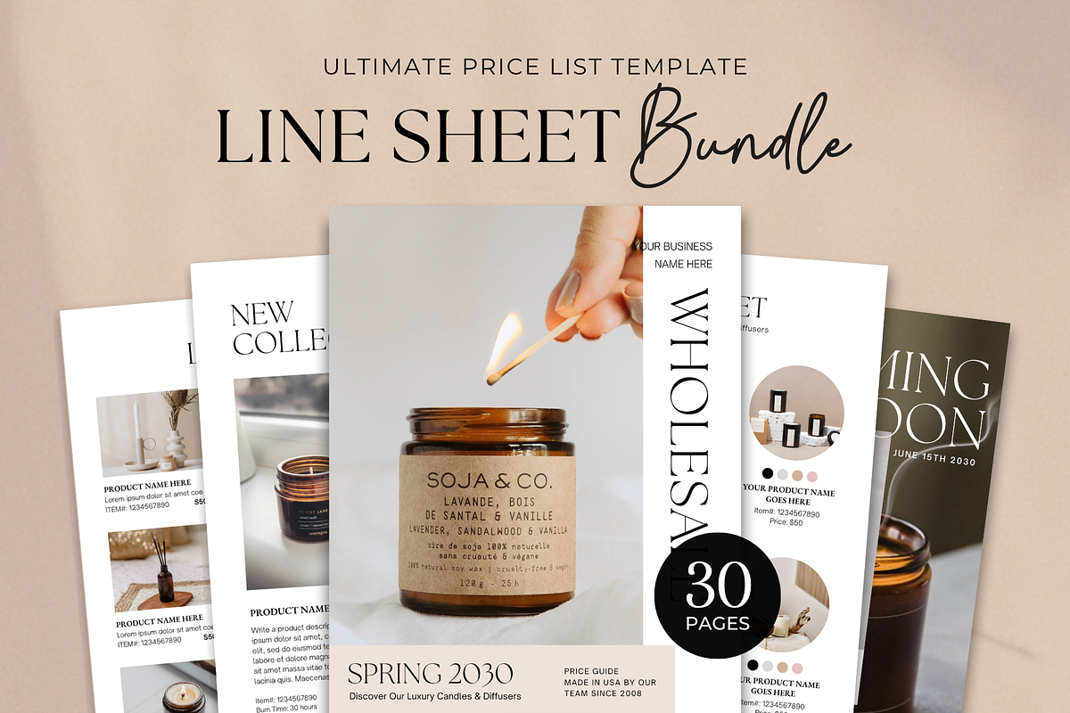 Product Catalog Line Sheet Template, a Magazine Template by ShopRShop