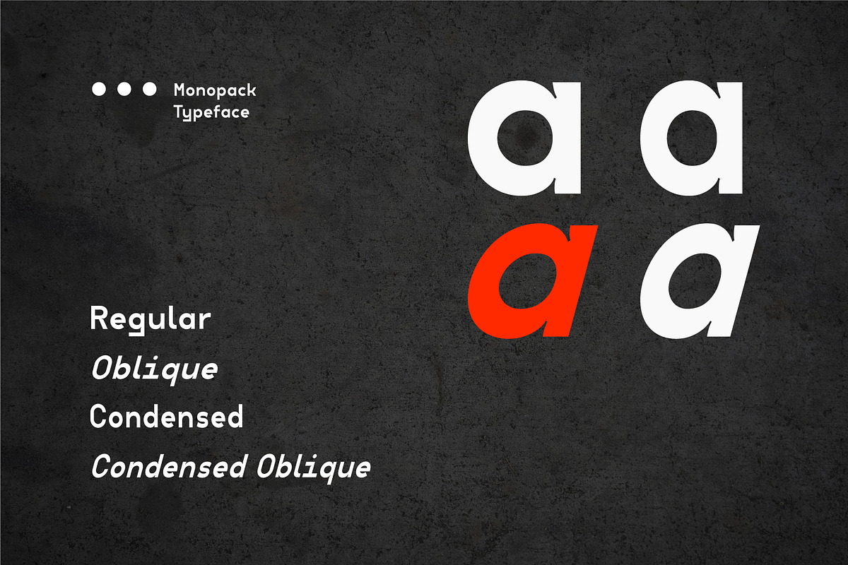 Monopack - Stylish Monospaced Font, a Sans Serif Font by Salamahtype (Photo 8 of 8)