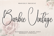 Barbie Vintage | Script Font, a Handwritten Font by Scratchones (Thumbnail 1 of 8)