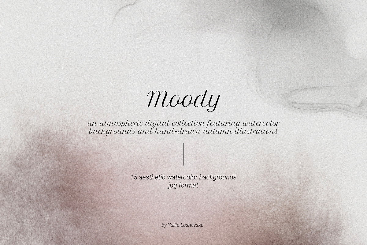 MOODY watercolor neutral backgrounds, a Texture Illustration by Yuliia Lashevska (Photo 4 of 9)