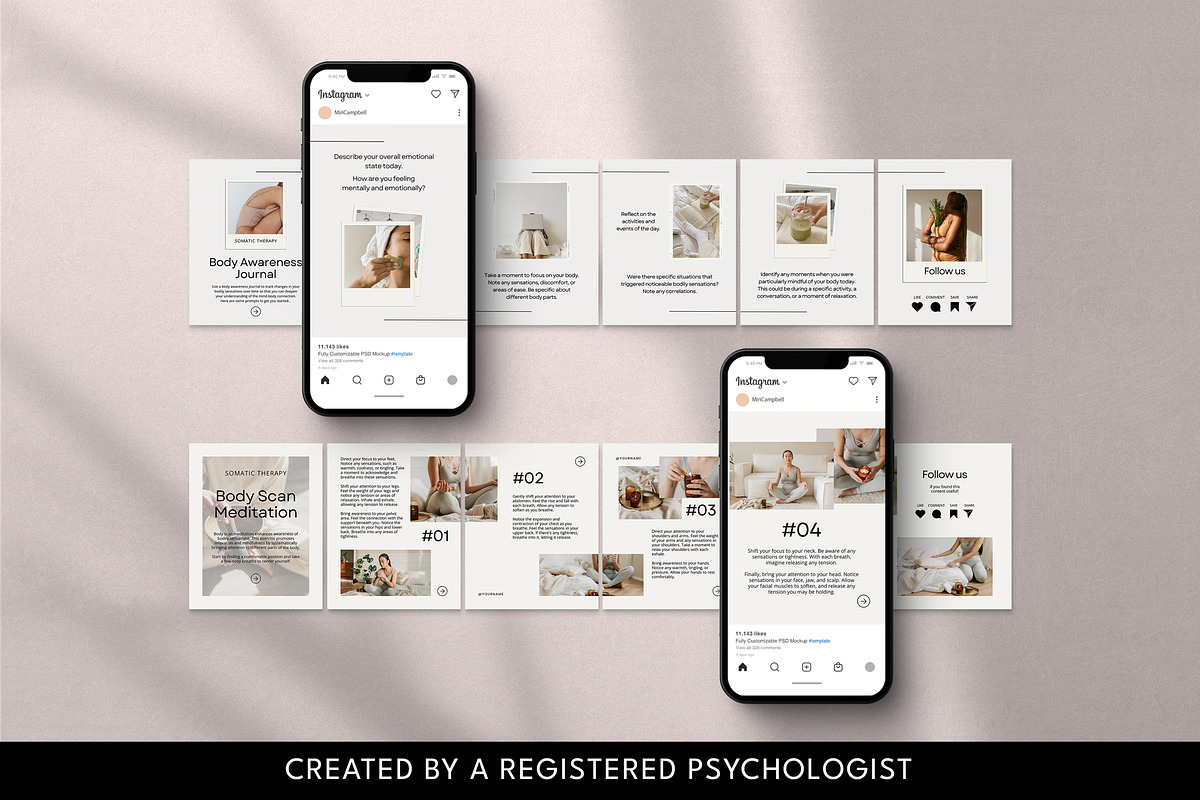 Somatic Therapy Instagram Canva, a Templates & Theme by Miri Campbell (Photo 5 of 9)