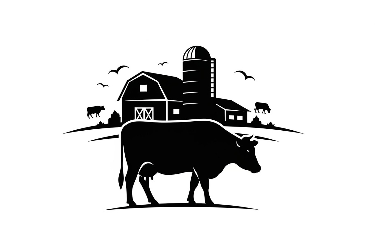 Farm Cow Silhouette Vector Bundle, an Illustration by Designs_River (Photo 31 of 51)