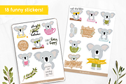 Digital Stickers Cute Koala at work, an Animal Illustration by Oh Mia Studio (Thumbnail 2 of 2)