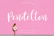 Pendelton Script, a Script Font by Creamy Script (Thumbnail 1 of 5)