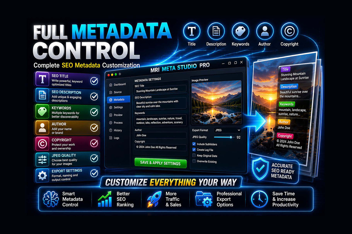 Photoshop Batch SEO Metadata Tool, a Plug-in Add-On by MRI STUDIO (Photo 9 of 11)