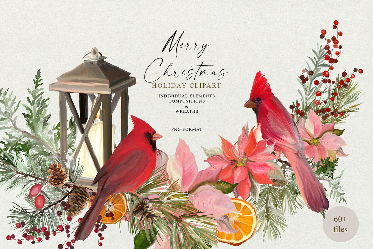 Christmas holiday clipart, a Seasonal Illustration by Vasmila (Photo 1 of 12)