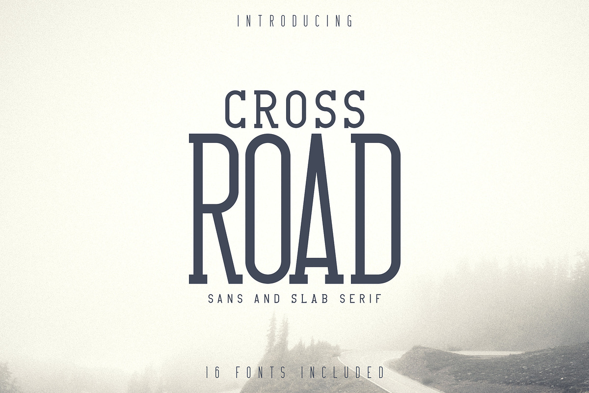 Crossroad -Vintage typeface|16 fonts