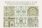 12 Gilded Vinework Seamless Patterns, a Pattern Graphic by Inknfolly (Thumbnail 2 of 6)