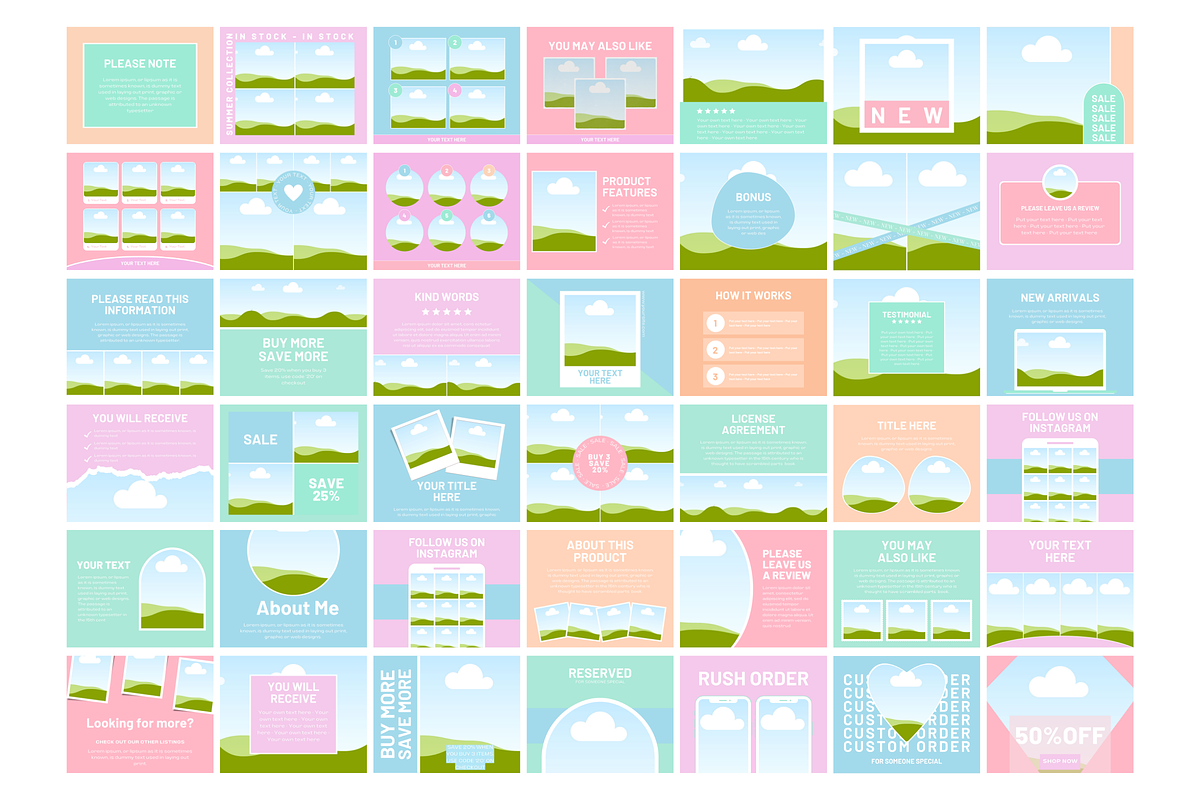 Pastel Etsy Listing Templates, a Branding & Logo Template by SunshineStudioBoutique (Photo 4 of 8)