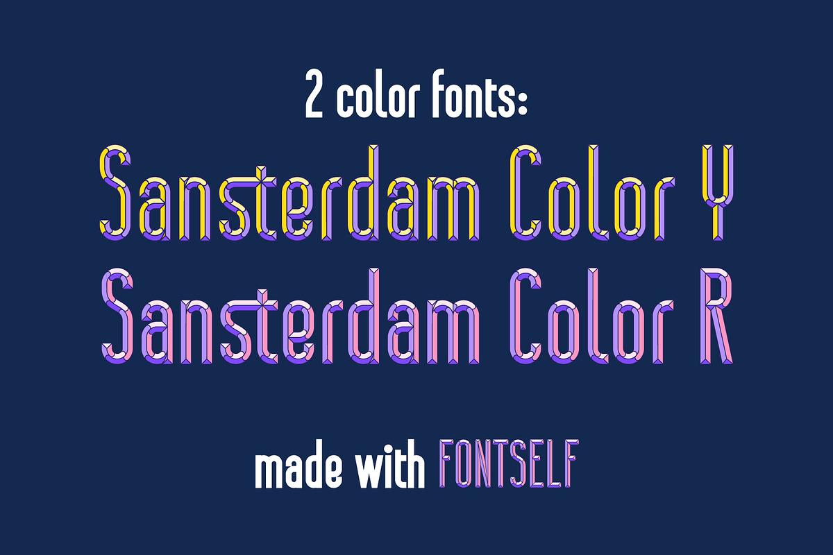 Sansterdam Color Font preview 4