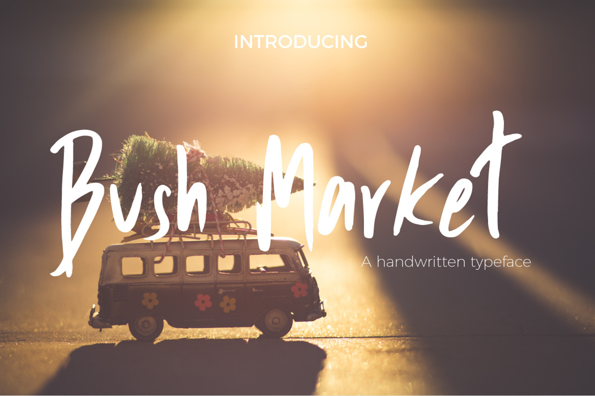 Bush Market Script Font, a Script Font by PARAMAJAN (Photo 1 of 7)