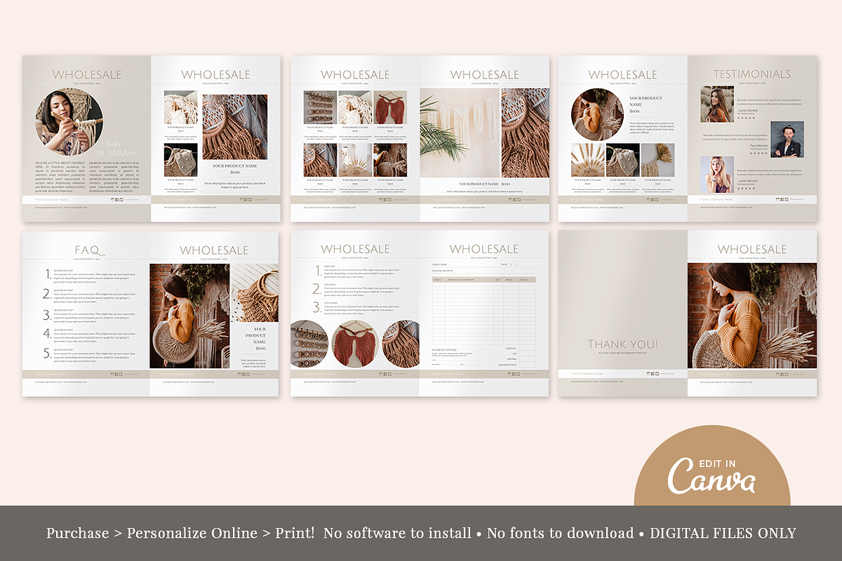 CANVA Wholesale Catalog Template, a Magazine Template by Digiluxe (Photo 4 of 5)
