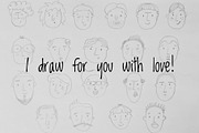 Hand Drawn Men Faces, a Person Illustration by Palau (Thumbnail 7 of 8)