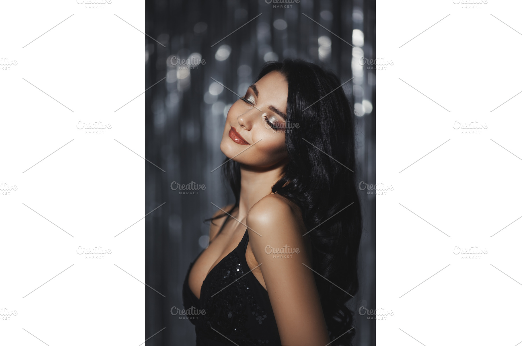 Woman in Black Dress on Festive, a Holiday Photo by Emotion photo