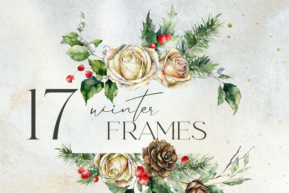 Christmas watercolor Winter Berries, a Seasonal Illustration by Yuliya Derbisheva (Photo 7 of 17)
