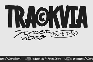 Trackvia - Street Vibes Font, a Handwritten Font by Uncarving
