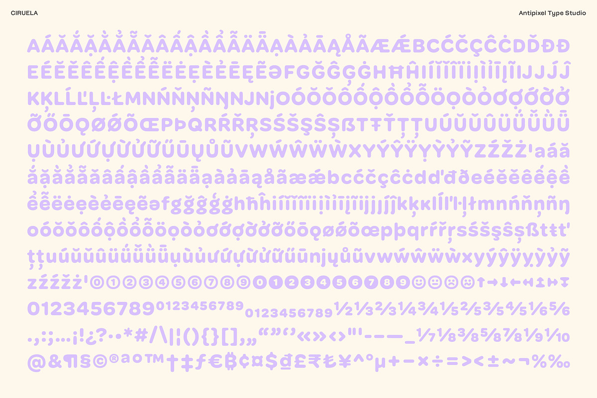 Ciruela | Chunky Round Display Sans, a Sans Serif Font by Antipixel Type Studio (Photo 18 of 19)