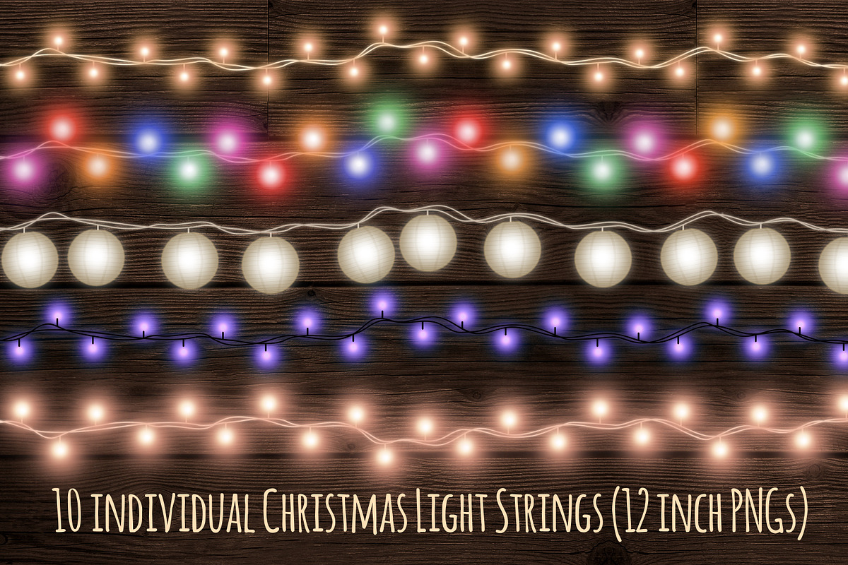 Christmas fairy light strings, an Object Graphic by Paper Farms (Photo 2 of 3)