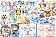 Watercolor Nursery Clipart, a Seasonal Illustration by Design Market (Thumbnail 1 of 5)