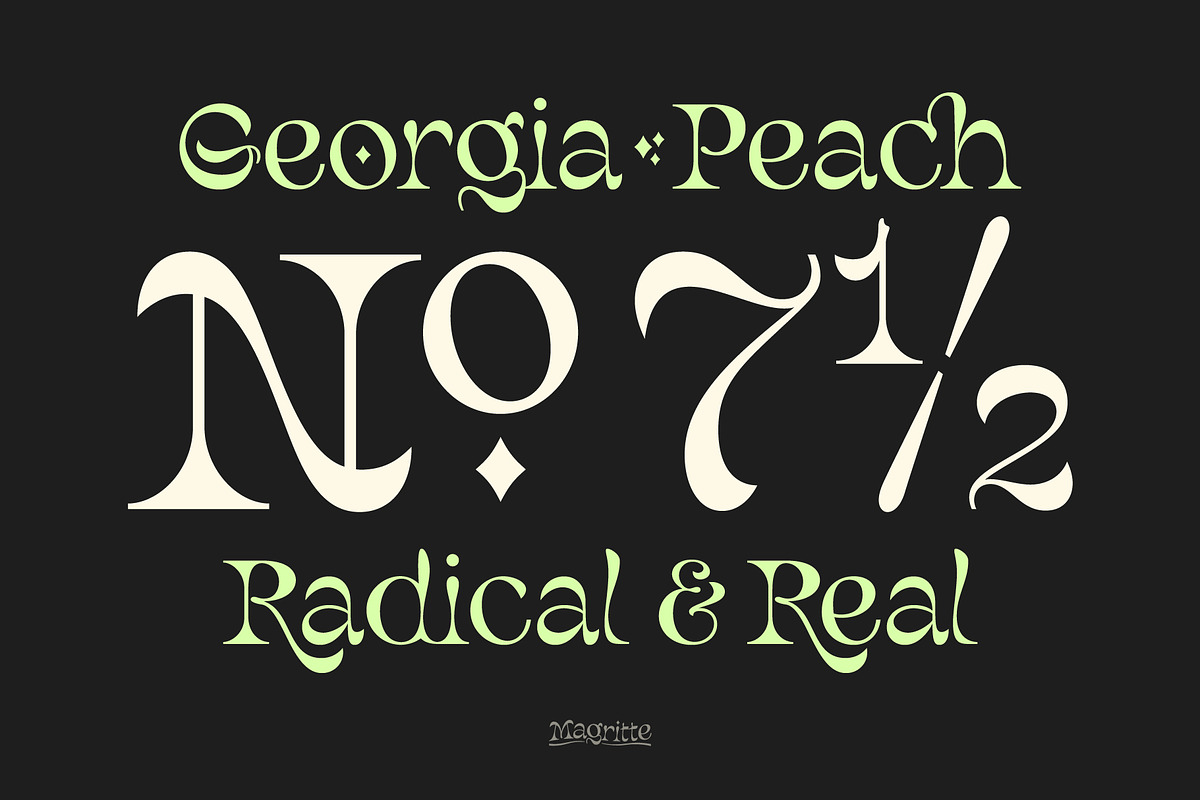 Magritte Surrealist Serif Font, a Font by Molly Suber Thorpe (Photo 7 of 10)
