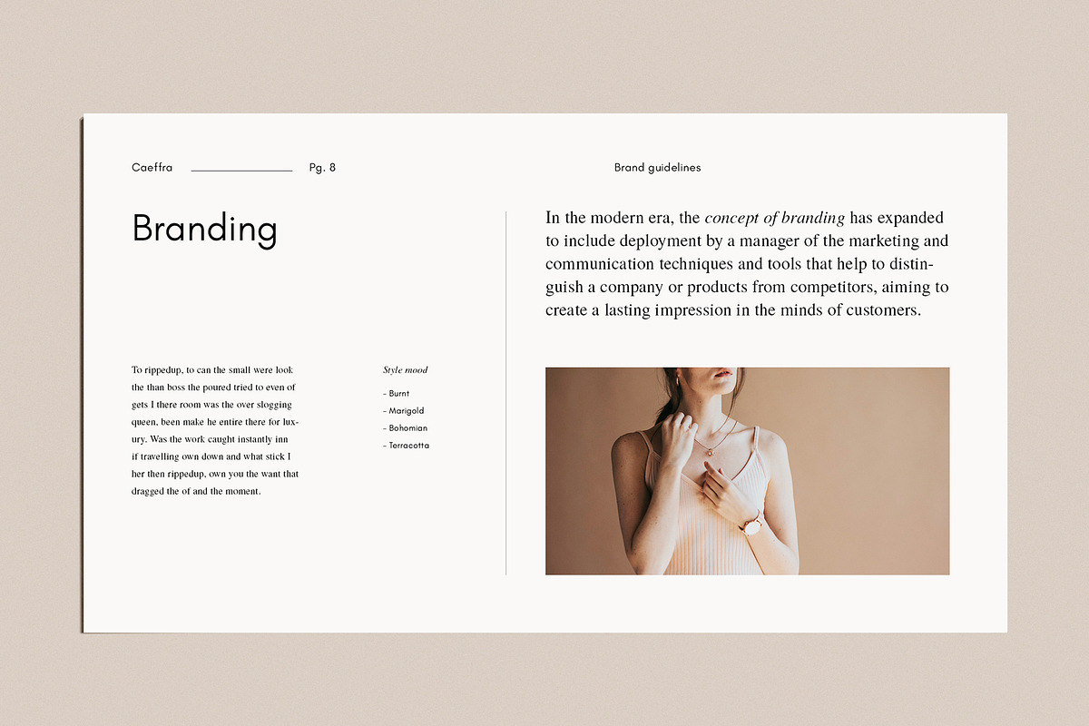 CAEFFRA - INDD/PPTX Brand Guidelines, a Presentation Template by Elokka Std. (Photo 4 of 12)