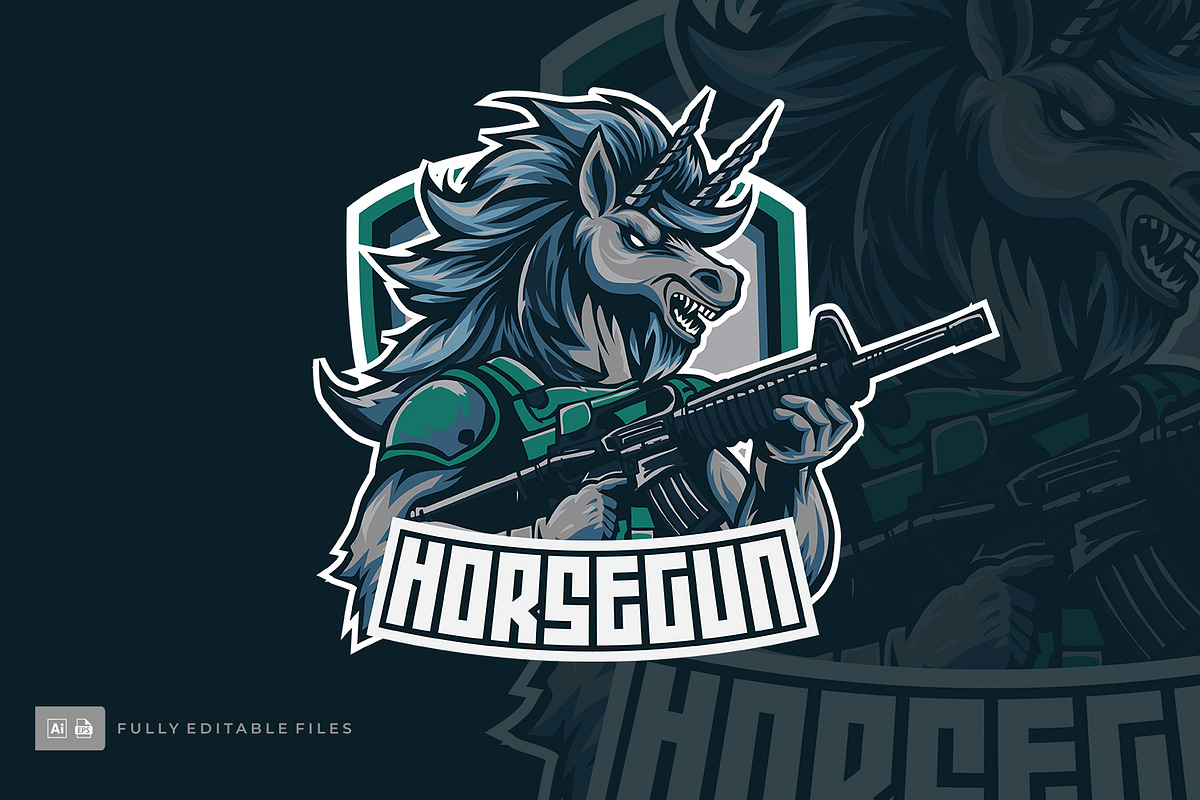 Horse Gun Logo Templates, a Branding & Logo Template by Stock Shape