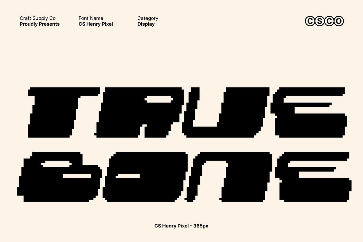 CS Henry Pixel, a Sans Serif Font by Craft Supply Co. (Photo 2 of 8)