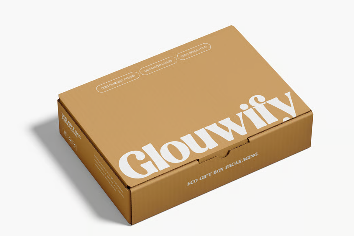 Gift Box Mockup 2 Views, a Packaging Mockup by graphicsauce (Photo 4 of 4)