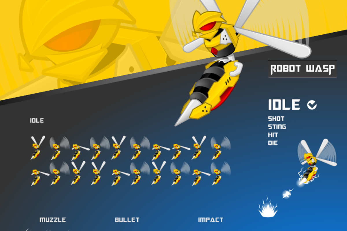 Robot Game Enemies Sprite Art Pack 1, a Graphic by ridjam (Photo 2 of 4)