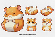 15 Bundle Watercolor Baby Hamster, an Animal Illustration by Morspective (Thumbnail 5 of 8)