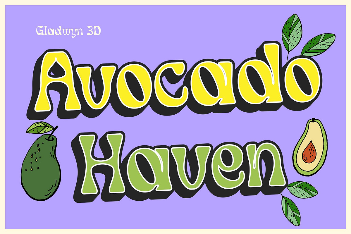 Gladwyn 3D, a Sans Serif Font by Craft Supply Co. (Photo 2 of 8)