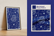 Blue Oriental Dragon Pattern, a Pattern Graphic by bazzier_graphik (Thumbnail 4 of 5)