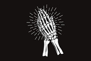 Vector illustration - Praying skelet, a Background Graphic by Tomass2015 (Thumbnail 5 of 5)