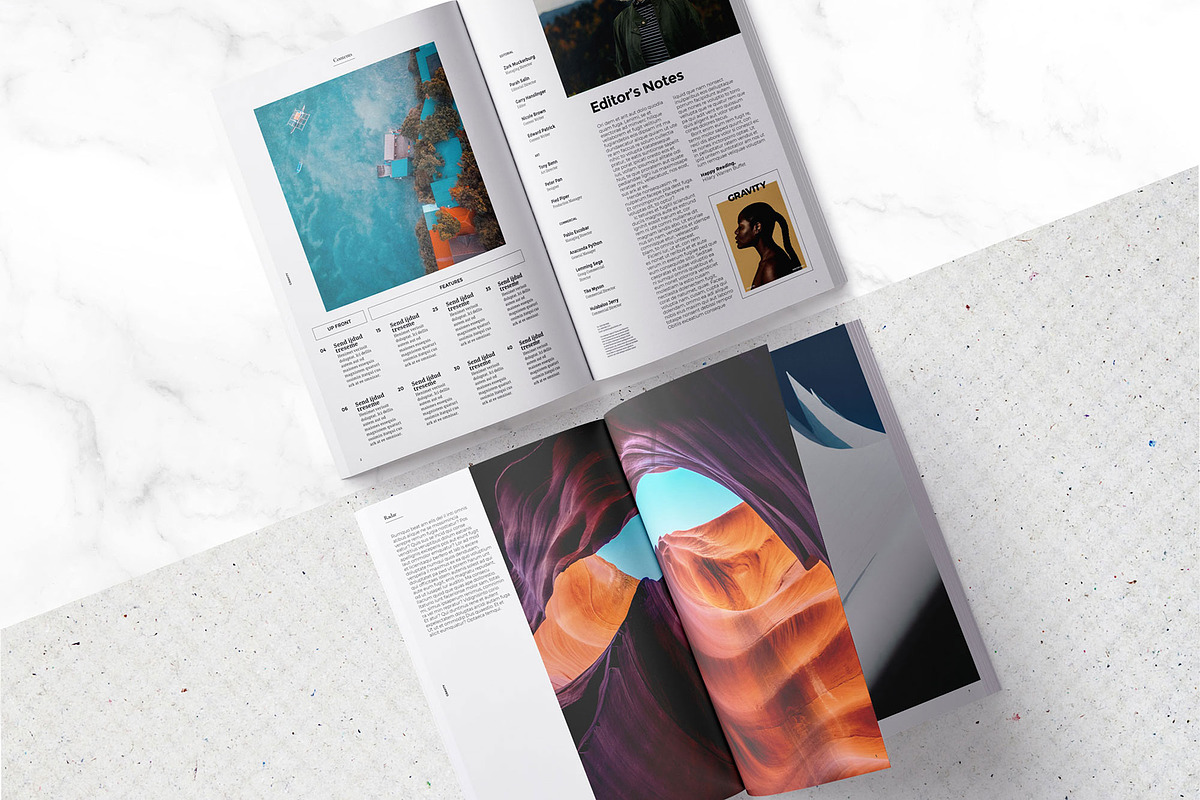 Gravity Magazine, a Magazine Template by Crafted By Jamie Pudsey