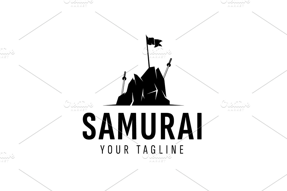 samurai logo icon illustration, a Branding & Logo Template by Dyn Studio