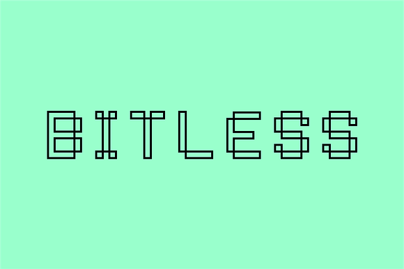 Bitless "Techno Square" Font preview 7