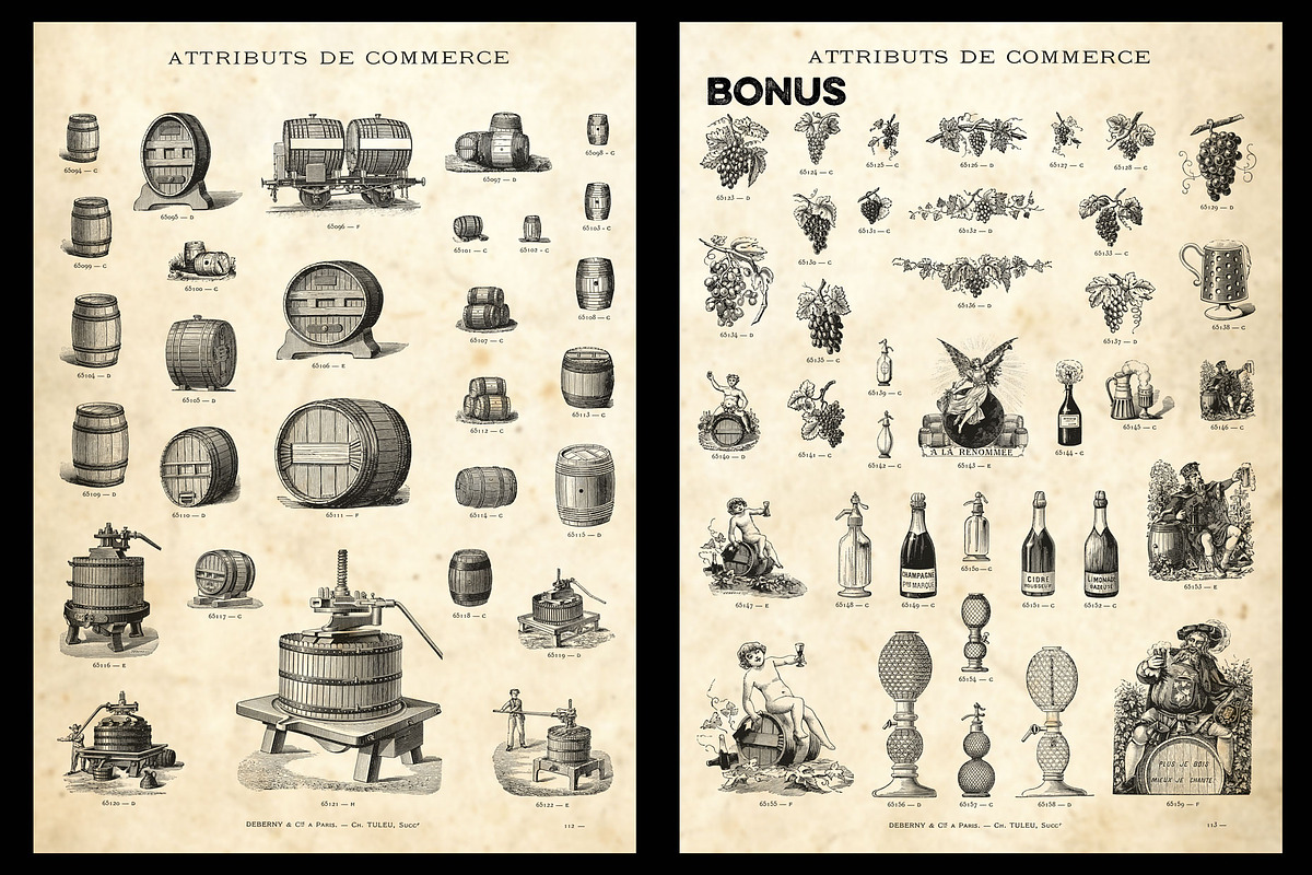 Food & wine / Vintage engravings preview 4