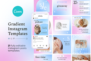 Gradient Instagram Template Canva