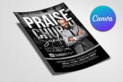Praise Worship Church Service Flyer, a Flyer Template by Psd Templates (Thumbnail 3 of 3)