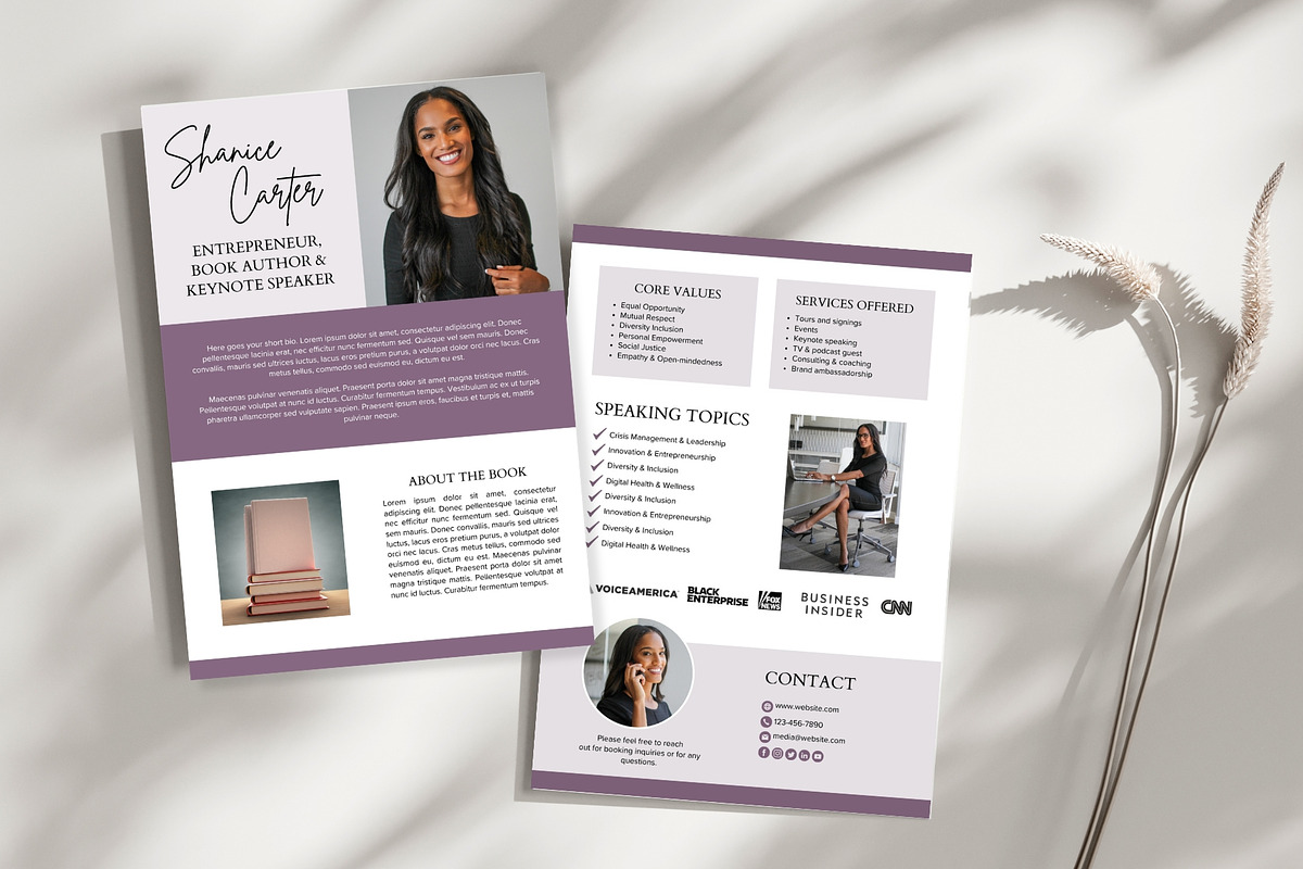 Speaker Media Kit Template, a Design Template by Business Chic (Photo 4 of 4)