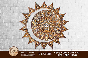 SOLAR ECLIPSE Multilayer Wall Art