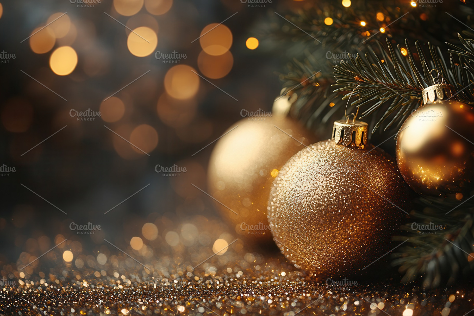 Beautifully decorated Christmas tree, a Photo by Tanuart