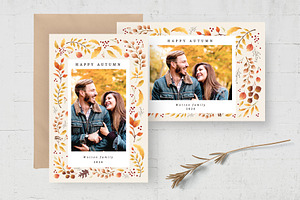 Autumn Fall Photo Greetings Card